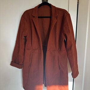 Women's Lightweight Rust Jacket Blazer - XL